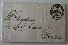 1810 UMBRIA Periodo NAPOLEONICO lettera FRATTA-PERUGIA+timbro AQUILA-cc397