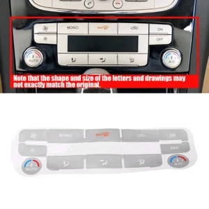For Ford S-Max Mondeo AC Dash Button Repair Kit Decal Sticker Replacement Silver - Picture 1 of 4