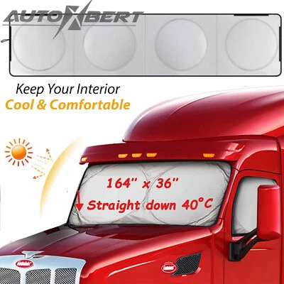 For Semi Truck Freightliner Volvo Windshield Side Window Sun Shade Cover Visor. Foto 1 de 4