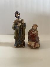 Joseph And Virgin Mary Kneeling Nativity Figure and Baby Jesus Christmas Decor