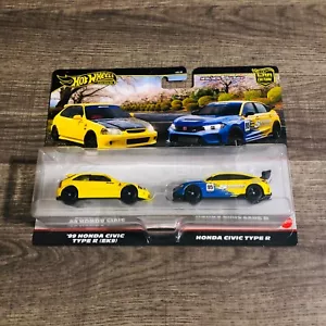 Hot Wheels Spoon Honda Car Culture 2-Pack ∞ 1999 Civic Type R EK9 & 2024 Type R - Picture 1 of 5