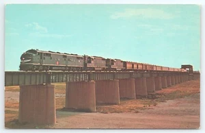 Postcard Missouri Pacific RR West Texas Eagle Train Trinity Bridge Dallas 1965 - Picture 1 of 2