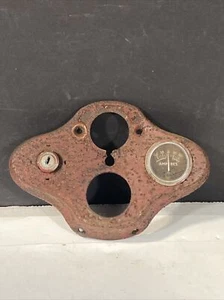 Vintage Antique Dashboard Panel With Ignition Switch And Amps Gauge - Picture 1 of 9