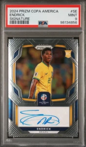 Endrick Rookie Brazil Auto 2024 Prizm Copa América Signature PSA 9 - Bild 1 von 2