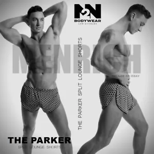 N2N BODYWEAR THE PARKER SPLIT LOUNGE SHORTS. BLUE. SMALL. NWT. RARE. ๐ GAY INT. - Picture 1 of 11