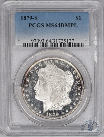 1879-S Morgan Silver Dollar $1 PCGS MS64DMPL - DEEP Mirrors! Cover