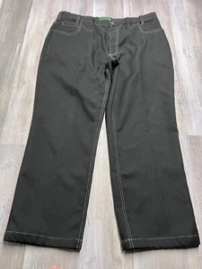 Vintage Haband's Fit Forever Mens Casual Polyester Pants Jeans Black Size 36x28 - Picture 1 of 13