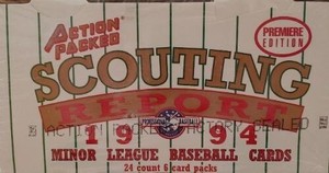 1994 ACTION PACKED SCOUTING REPORT MINOR LEAGUE BASEBALL FACTORY SEALED WAX BOX!