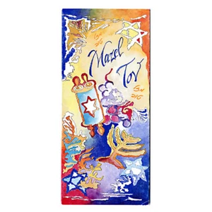 One Greeting Card Money Holder " Mazal Tov " For any Jewish Torah Menorah - Picture 1 of 1