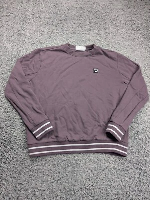 Sudadera Fila Adulto Grande Púrpura Polar Bordada Hip Hop Manga Larga Informal Foto 1 de 4