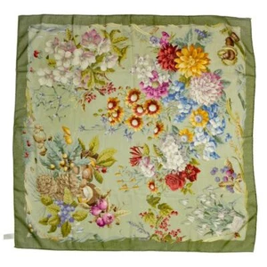 Vintage Gucci seltener quadratischer Schal Wolle Kaschmir Seide 34" x 34" LKNW ITALY Sammlerstück - Bild 1 von 5
