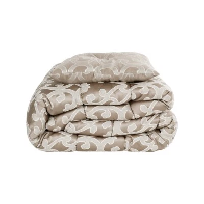 Modern Winter Duvet King Size Beige Swirl Pattern — 第 1/4 张图片