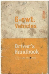 MORRIS MINOR 1000 6-cwt VAN PICK-UP ORIGINAL 1967 OWNERS INSTRUCTION HANDBOOK - Picture 1 of 1