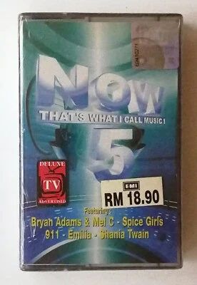 NOW 5 That's What I Call Music Spice Girls Rare  Malaysia Cassette New Sealed - Image 1 of 3