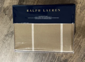 Ralph Lauren Full Queen Modern Equestrian Windowpane DuvetCover CML/CRM $500 New - Picture 1 of 5