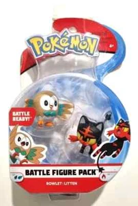 Pokemon Battle Figure Pack - Rowlet/Litten - Picture 1 of 2