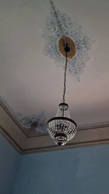Lampadario stile Impero 5 luci  trasparente - Immagine 1 di 4