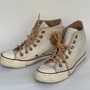 CONVERSE Chuck Taylor All Star Womens 7 US Beige Platform Hidden Wedge 551619C - Picture 1 of 20
