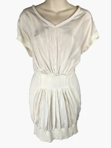 LAMB L.A.M.B. White Silk Cotton Tunic Top Drape XS Grecian Lagenlook - Picture 1 of 5