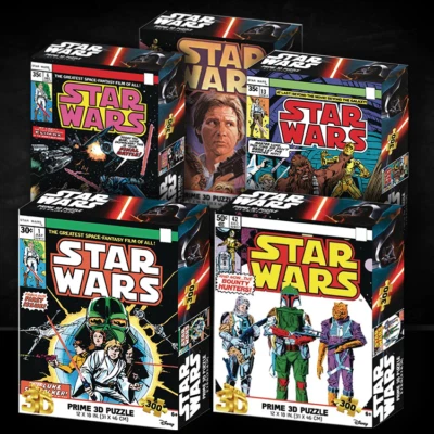 Paquete de rompecabezas 3D lenticulares de Star Wars Marvel Comics - Las 5 cubiertas exclusivas Foto 1 de 4