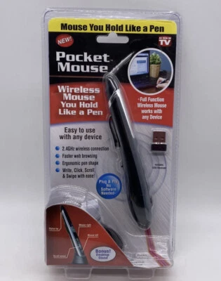 New Wireless Pocket Computer Mouse Pen With Stand NIP - Image 1 of 4
