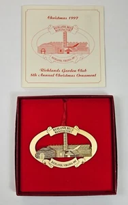VINTAGE RICHLANDS BRICK MANUFACTORY CHRISTMAS ORNAMENT VIRGINIA GARDEN CLUB 1997 - Picture 1 of 4