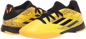 adidas Kids X Speedflow Messi.3 Indoor Soccer Shoe Size 2M GW7422 Yellow/Black