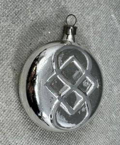 Christbaumschmuck Weihnachtsschmuck Jul Kugel Rune Glas Lauscha Silber um 1940 - Bild 1 von 2