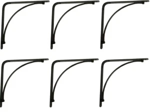 (6) ea Knape & Vogt 200M AB 8 Manchester 8" Antique Bronze Steel Shelf Brackets - Picture 1 of 5