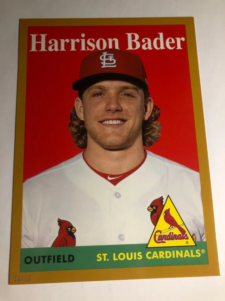 2019 Topps Archives Jumbo 5x7 Harrison Bader Cardinals 71 02/10 - Image 1 of 1