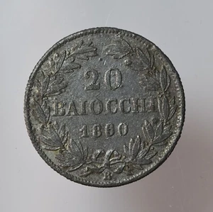 Moneta 20 baiocchi 1860 falso d'epoca - Picture 1 of 2