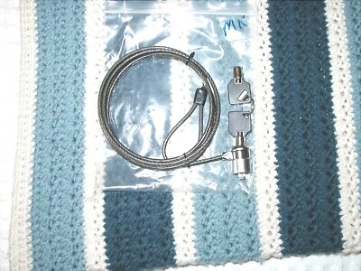 PC GUARDIAN  SECURITY BLACK CABLE LOCK TWO KEYS MODEL #OSPBL FOR LAPTOP -NTBK - Image 1 of 2