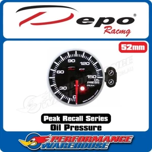 Medidor de motor paso a paso de presión de aceite Depo Racing 52 mm, carrera, deriva, rendimiento - Imagen 1 de 5