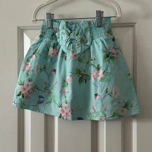 Gymboree Girls Spring Celebrations Mint Green Floral Bird Skort Size 5T New - Picture 1 of 8