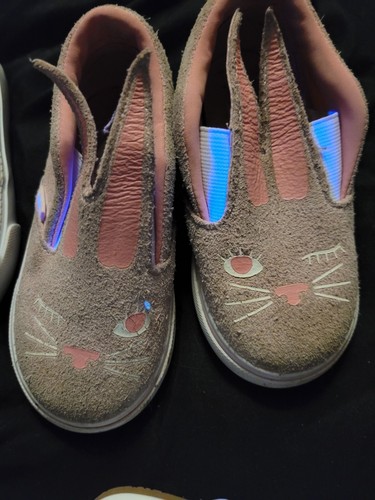 Scarpe da tennis coniglio coniglio rosa Vans taglia 6 ragazze slip on Pasqua