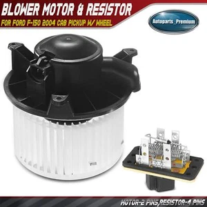 Front HVAC Blower Motor and Resistor Kit w/ Wheel for Ford F-150 2004 Cab Pickup - Picture 1 of 9