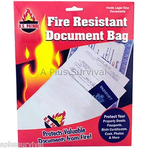 Lote de 5 - Bolsas de documentos resistentes al fuego para dinero, registros, seguros - Imagen 1 de 1