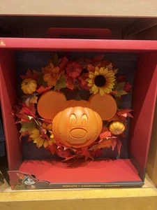 Disney Parks Halloween Mickey Mouse Jack-O-Lantern Kürbis Kranz 16" NEU 2025 - Bild 1 von 1