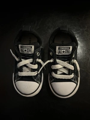 GUC!!! Black/White Converse All-Star Shoes Sneakers Toddler Size 7 Slip On!!! - Image 1 of 4