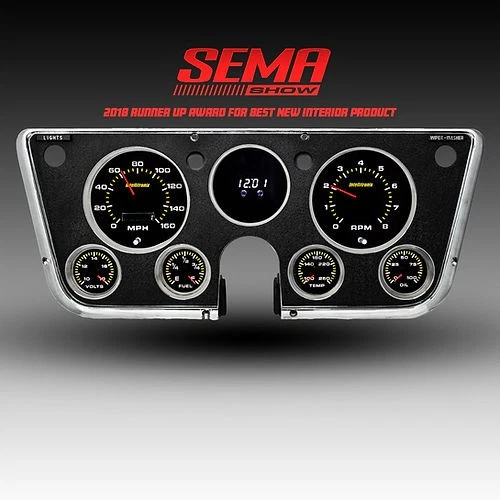 Intellitronix AP6003 Direct-fit Analog Dash Panel 1967-1972 Chevy Truck Black FA