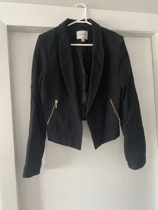 country road Women’s Blazer Workwear Medium Zipper Details Black - Picture 1 of 5