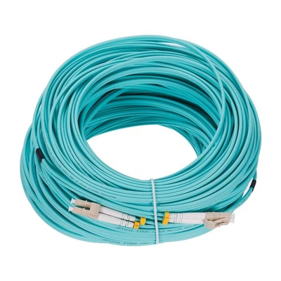 50 Mètres 164Ft Fibre Correctif Câble Multimode Duplex LC-LC OM3 Vert 1pcs - Photo 1/4