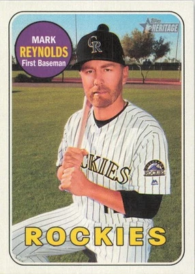 2018 Topps Heritage #181 Mark Reynolds Colorado Rockies - Image 1 of 2