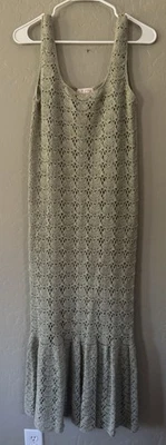 Vestido Vintage JM Rosa Crochet a Mano Completamente Forrado Exquisito Estado Pequeño Beige Foto 1 de 4