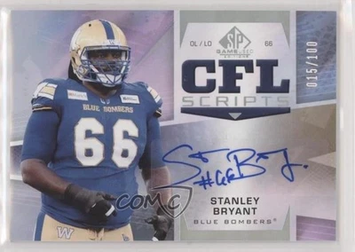 2021 SP Game Used Edition CFL Scripts /100 Stanley Bryant #S-SB Auto - Image 1 of 2