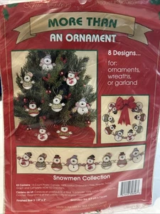 Snowman  More Than an Ornament True Colors 8 Designs Vtg Wreath Garland - Picture 1 of 7