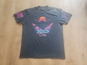 Grunt Style Rad Dad Blue  Short Sleeve Shirt Distressed Men's XL X-large - Picture 1 of 7