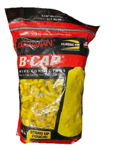 Ideal B1-1 B-CAP Wire Connector, B1, Yellow, Qty. 500 - Picture 1 of 1
