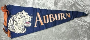 Vintage EST. 1950s Auburn Tigers Alabama Football  University Pennant 29x11 In - Picture 1 of 6