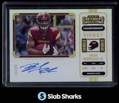 2022 PANINI CONTENDERS #106 BRIAN ROBINSON JR. CHAMPIONSHIP TICKET RC AUTO /25 - Image 1 of 4
